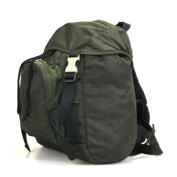PRADA Tessuto Montagna V140 Ebano Green Nylon Backpack - Picture 3 of 10